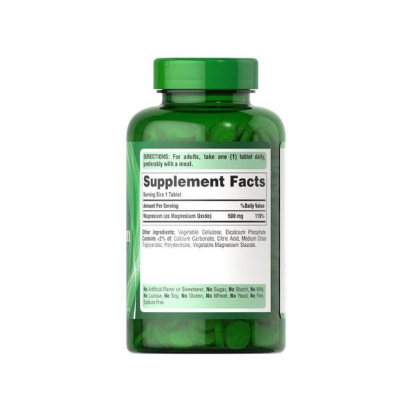 Puritans Pride Magnesium 500 мг 100 таблеток 100-40-2469266-20 фото