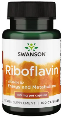 Swanson Riboflavin Vitamin B-2 100 мг 100 капсул 100-91-5910674-20 фото
