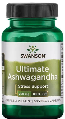 Swanson Ultimate Ashwagandha 250 мг 60 капсул 100-36-2149892-20 фото