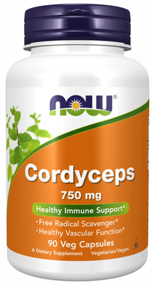 Now Foods Cordyceps 750 мг 90 капсул 2022-10-0090 фото