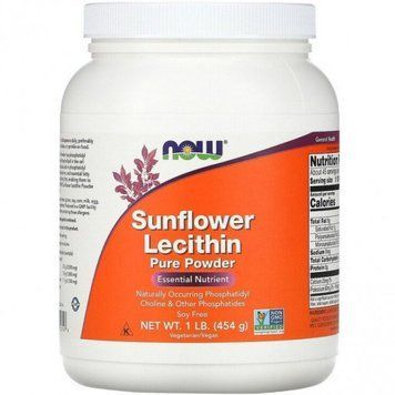 Соняшниковий лецитин чистий порошок Now Foods Sunflower Lecithin Pure Powder 454 г 2022-10-2063 фото