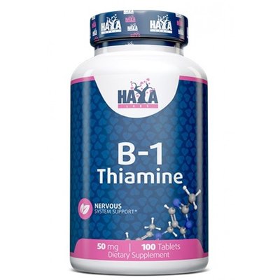Тіамін Haya Labs Vitamin B-1 Thiamine 50 мг 100 таблеток 820438 фото