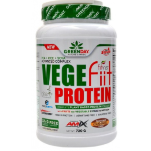 Протеїн Amix GreenDay Vege Fiit Protein 720 г Арахісово-шоколадна карамель 817903 фото