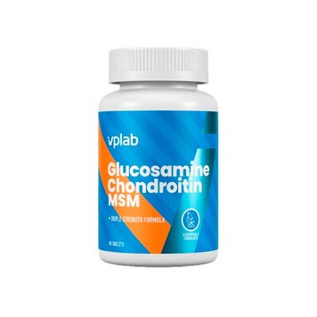 Глюкозамин, хондроитин и МСМ VPLab Glucosamine Chondroitin MSM 90 таблеток 2022-10-0270 фото