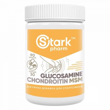 Комплекс для суглобів Stark Pharm Glucosamine Chondroitin MSM 90 капсул 2022-10-0436 фото