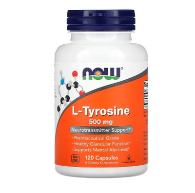 NOW Foods L-Tyrosine 500 мг 120 капсул 2022-09-1177 фото