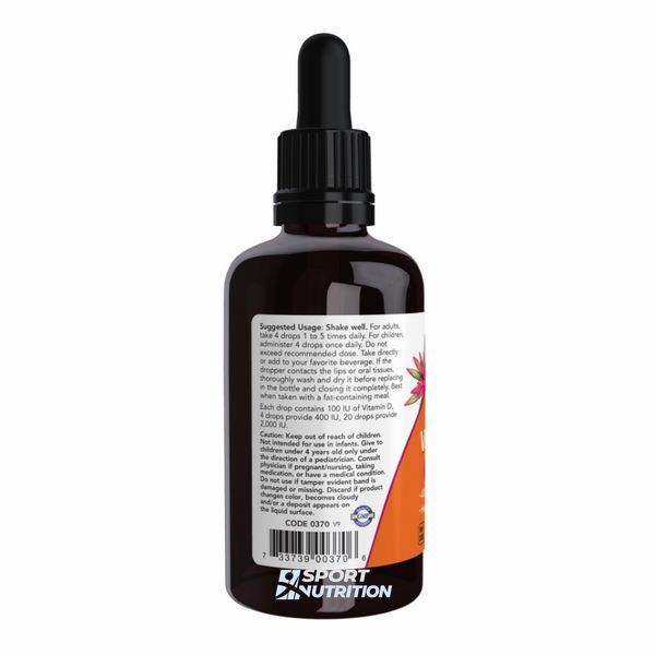 Рідкий вітамін D3 NOW Foods Vitamin Liquid D3 400 ME 59 мл 2022-10-2560 фото