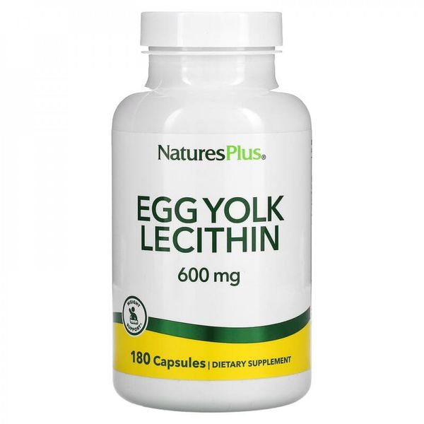 Лецитин Nature's Plus Egg Yolk Lecithin 600 мг 180 капсул 2023-10-2365 фото