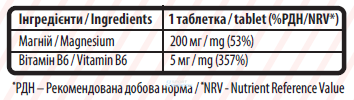 Магній цитрат з В6 Sporter Magnesium Citrate + B6 90 таблеток 818185 фото