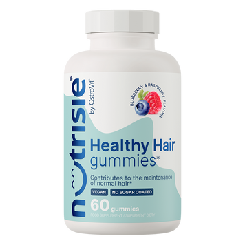 Вітаміни для здоров'я волосся OstroVit Nutrisie Healthy Hair 60 жувальних цукерок Blueberry and raspberry 821983 фото