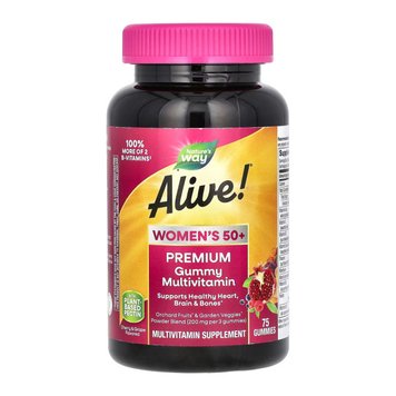 Вітаміни для жінок 50+ Nature’s Way Women's 50+ Premium Gummies Multivitamin 75 жувальних таблеток 2022-10-1058 фото