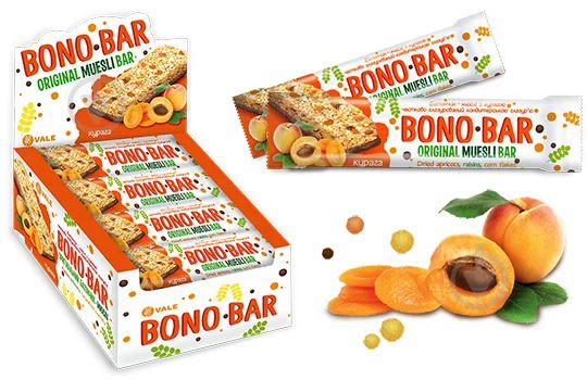 Фитнес батончики Vale Bono Bar Original Muesli 20х40 г Apricots 100-67-1364134-20 фото