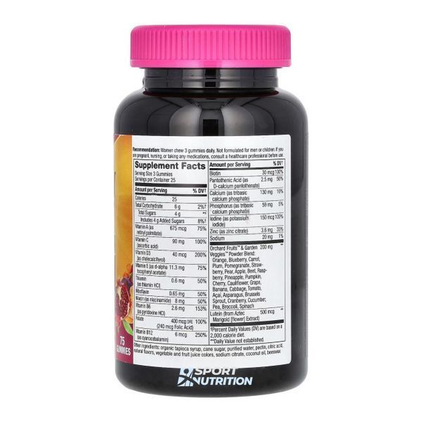 Вітаміни для жінок 50+ Nature&rsquo;s Way Women's 50+ Premium Gummies Multivitamin 75 жувальних таблеток 2022-10-1058 фото