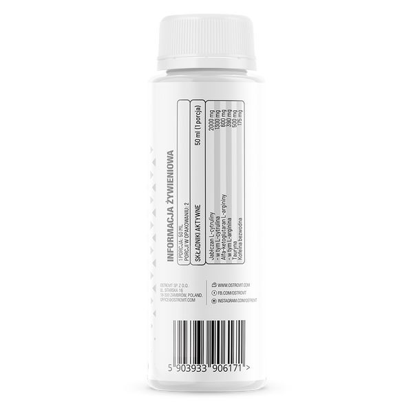 Передтренувальний комплекс Ostrovit Pump Pre-Workout Shot 100 мл Cherry 822000 фото