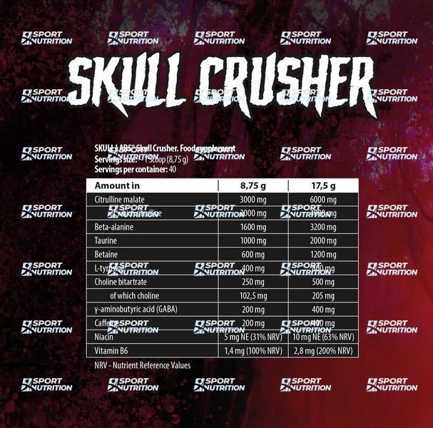 Предтренировочный комплекс Skull Labs Skull Crusher 350 г Mango-lemon 21335-02 фото