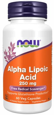 Now Foods Alpha Lipoic Acid 250 мг 60 капсул 2022-10-0093 фото