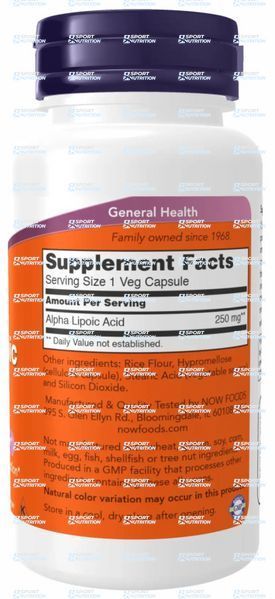 Alpha Lipoic Acid 250 mg (60 caps) 06478-01 фото