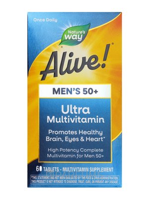 Ультрамультивитамины для мужчин Nature's Way Alive! 60 таблеток 2022-10-1060 фото