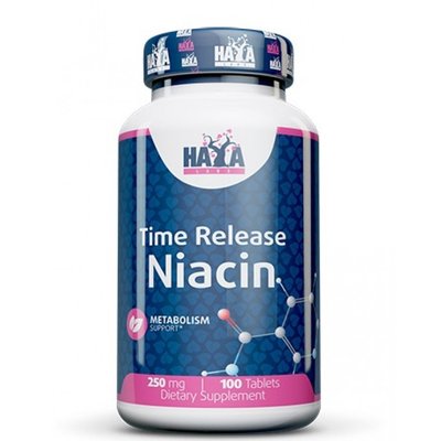 Ниацин Haya Labs Niacin Time Release 250 мг 100 таблеток 820228 фото
