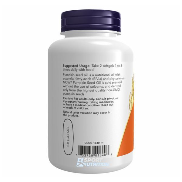 Now Foods Pumpkin Seed Oil 1000 мг 200 капсул 2022-10-2386 фото