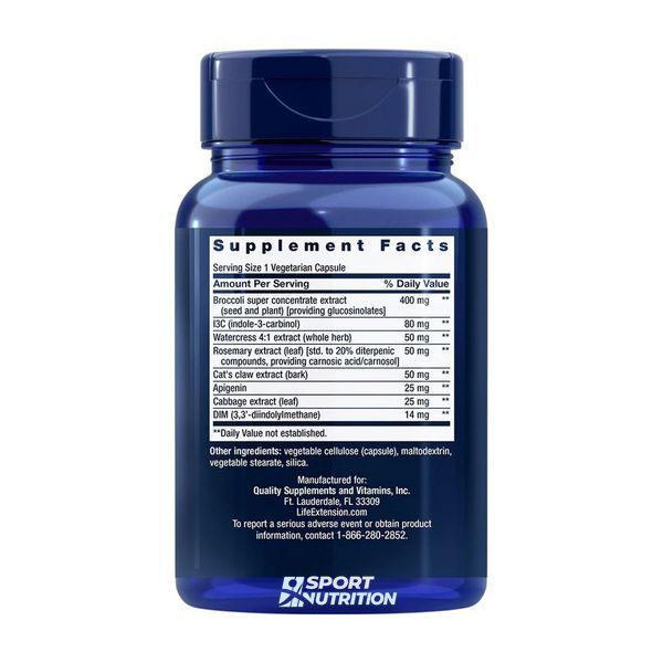 Комплекс для гормонального балансу Life Extension riple Action Cruciferous Vegetable Extract 60 капсул 2022-10-1889 фото
