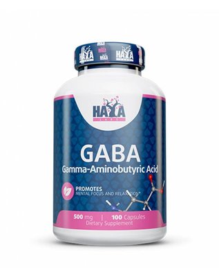 Амінокомплекс Haya Labs Gaba + B6 500 мг 100 капсул 820761 фото