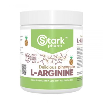 Аргінін Stark Pharm L-Arginine 200 г Pineapple 2023-10-2206 фото