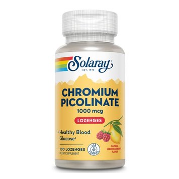 Хром піколінат Solaray Chromium Picolinate 1000 мкг 100 льодяників Lemon-Raspberry 2023-10-3435 фото