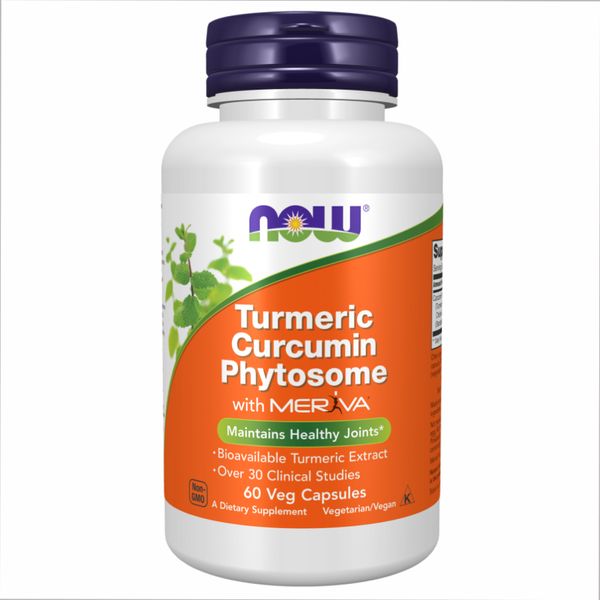 Фитосома куркумина NOW Foods Turmeric Curcumin Phytosome 500 мг 60 капсул 2022-10-2316 фото