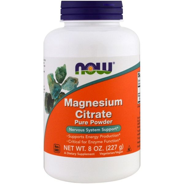 Now Foods Magnesium Citrate Pure Powder 227 г (8 oz) 2022-10-0669 фото