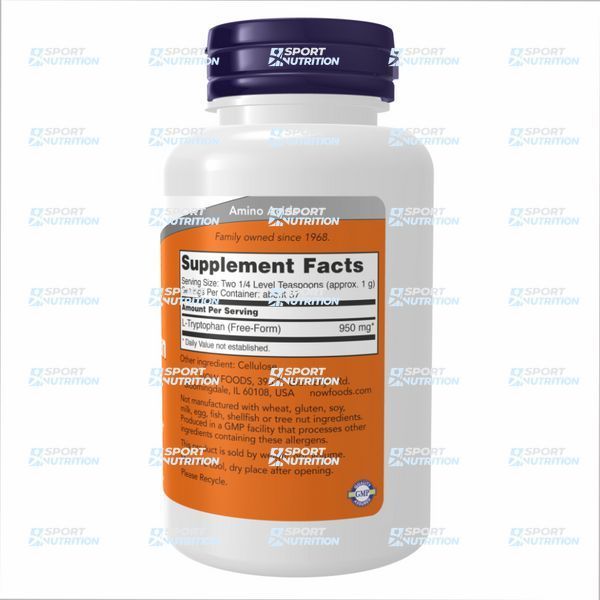 NOW Foods L-Tryptophan Powder 57 г 2022-10-0775 фото