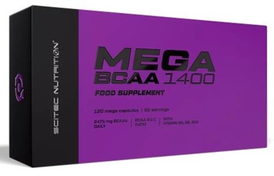 Scitec Nutrition MEGA BCAA 1400 120 капсул 5999100002449 фото