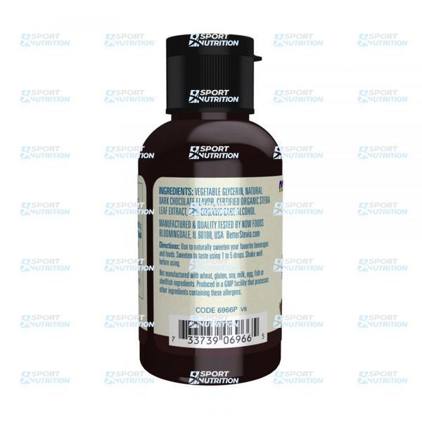 Натуральный сахарозаменитель Now Foods Better Stevia 59 мл Dark Chocolate 2023-10-3575 фото