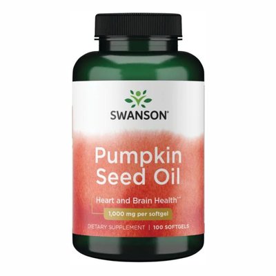 Swanson Pumpkin Seed Oil 1000 мг 100 капсул 100-31-6748154-20 фото