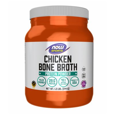 Now Foods Chicken Bone Broth Powder 544 г 2022-10-2389 фото