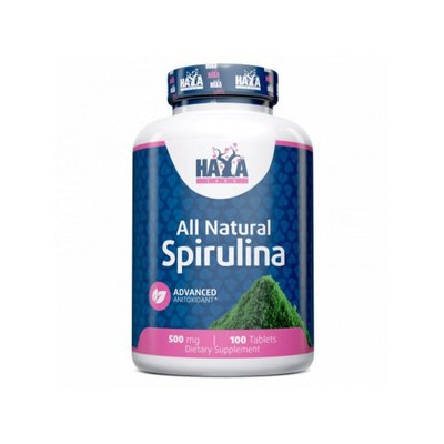 Спирулина Haya Labs All Natural Spirulina 500 мг 100 таблеток 818734 фото