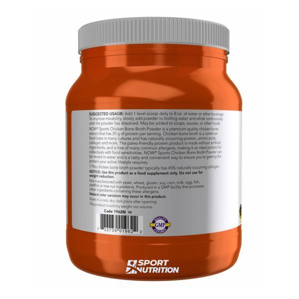 Now Foods Chicken Bone Broth Powder 544 г 2022-10-2389 фото