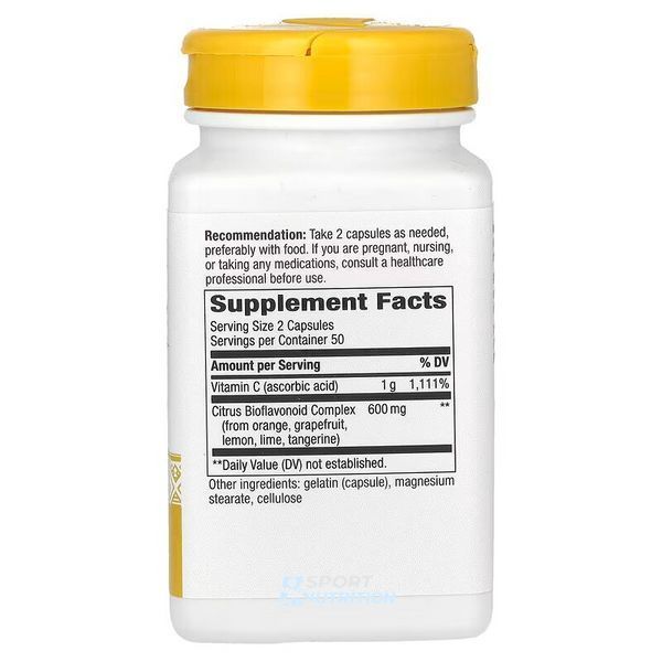 Вітамін С з біофлавоноїдами Nature's Way Vitamin C Bioflavonoids 100 капсул 2023-10-3516 фото