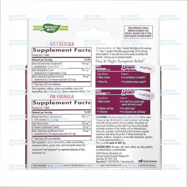 Женское здоровье Nature's Way AM/PM Menopause Formula 60 таблеток 2022-10-1064 фото