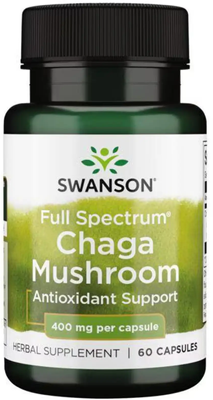Swanson Full Spectrum Chaga Mushroom 400 мг 60 капсул 100-57-8938105-20 фото