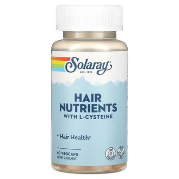 Комплекс для здоров'я волосся Solaray Hair Nutrients 60 капсул 2023-10-2134 фото