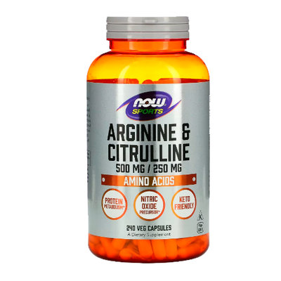 Now Foods Arginine Citruline 500 мг/250 мг 240 капсул 2022-10-1371 фото