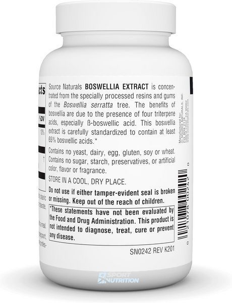 Босвеллія Source Naturals Boswellia 100 таблеток 2023-10-2676 фото