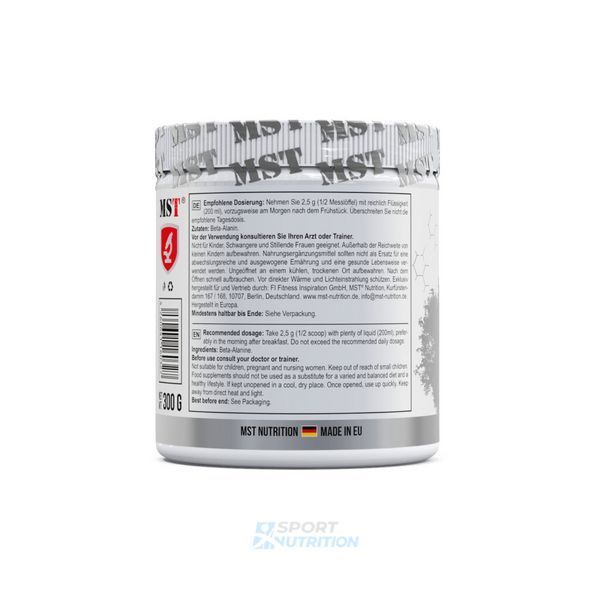 Бета-Аланін MST Nutrition Beta-Alanine PWO pre-workout 300 г 22006-01 фото