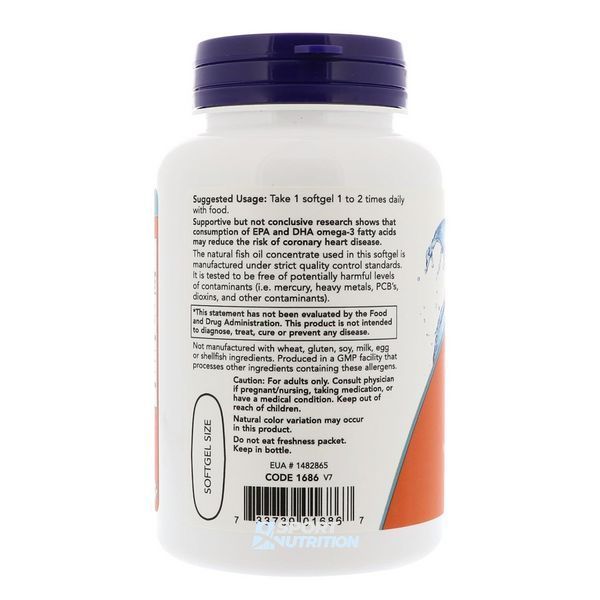 Now Foods Tri-3D Omega 1000 мг (330 мг EPA/220 мг DHA) 90 капсул 2022-10-0063 фото