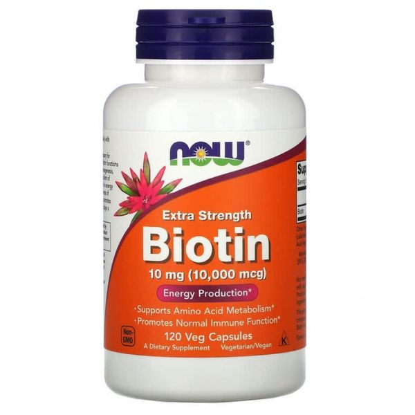 Біотин Now Foods Biotin 10 мг 120 капсул 2022-10-0007 фото