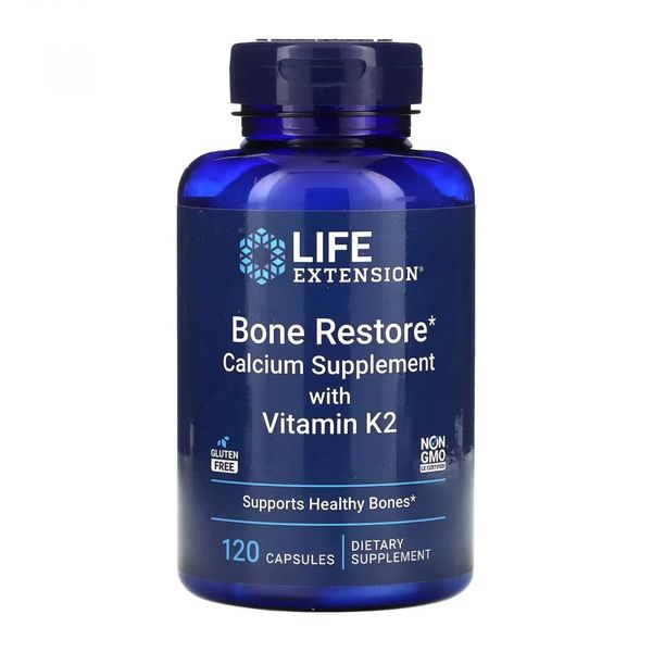 Комплекс для відновлення кісток + К2 Life Extension Bone Restore with Vitamin K2 120 капсул 2022-10-1911 фото