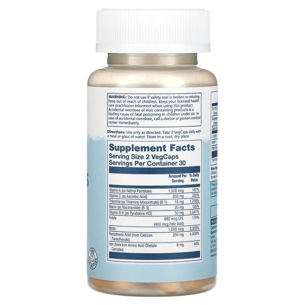 Комплекс для здоровья волос Solaray Hair Nutrients 60 капсул 2023-10-2134 фото
