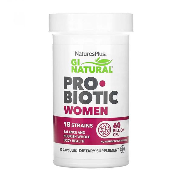 Пробиотики для женщин Nature's Plus Gi Natural Probiotic Women 30 капсул 2023-10-2373 фото