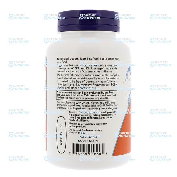 Now Foods Tri-3D Omega 1000 мг (330 мг EPA/220 мг DHA) 90 капсул 2022-10-0063 фото